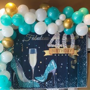 40th Birthday Backdrop Banner
